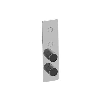 Graff RIVA Shower Faucet Trim - 2-Button Paired Knob - Fluted Knurl - Vertical