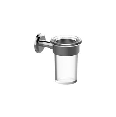 Graff Vintage Toothbrush Holder and Tumbler in Brushed Chrome