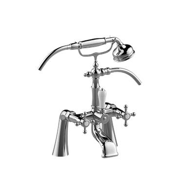Graff Adley Deck Mounted Tub Filler with Handshower in Polished Chrome