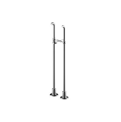 Graff Adley Floor-Mounted Pillar Unions in Polished Chrome