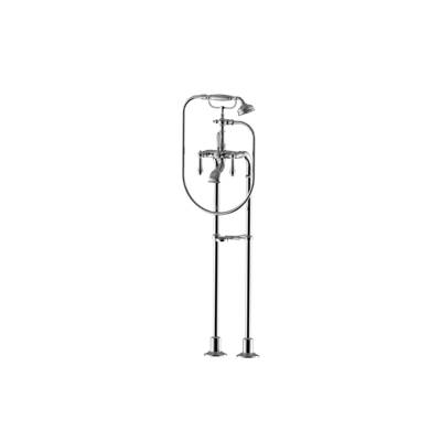Graff Adley Floor Mounted Tub Filler - Exposed - Handshower Set in Polished Chrome