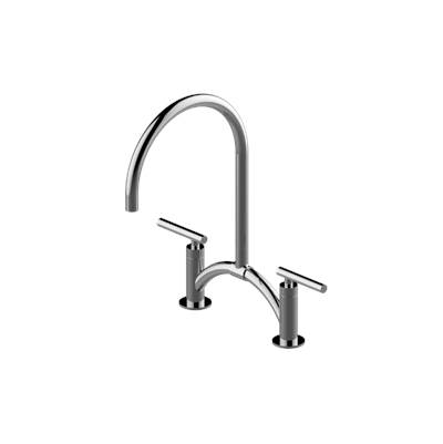 Graff Sospiro Kitchen Bridge Faucet in Brushed Chrome