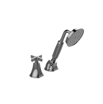 Graff Finezza UNO Hand Shower Diverter Set with Cross Handle in Polished Chrome