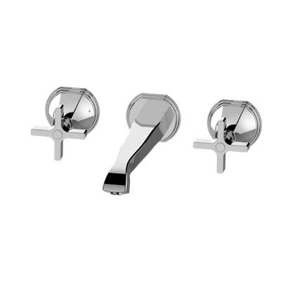 Graff Finezza UNO Wall Mount Three-Hole Tub Filler - 9-1/2" Reach in Antique Unfiled