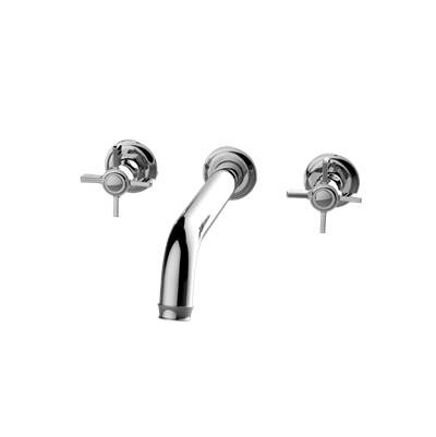 Graff Camden Wall Mounted Tub Filler - 9-3/8" Reach in Antique Unlacquered Brass