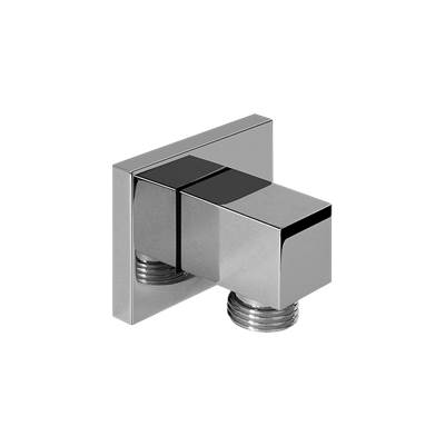 Graff Contemporary Square Wall Supply Elbow in Brushed Chrome