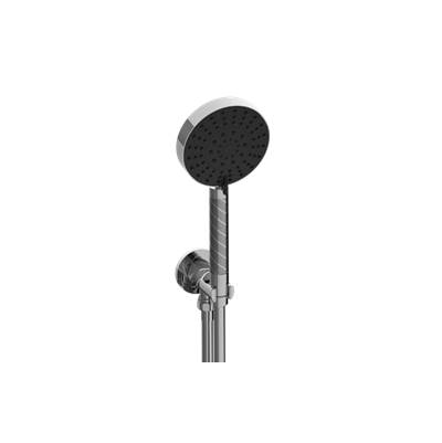 Graff RIVA Contemporary Hand Shower - Wall Bracket - Oblique Knurled in Brushed Chrome