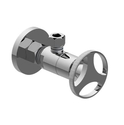 Graff Harley Angle Stop - Decorative Handle in Brushed Chrome