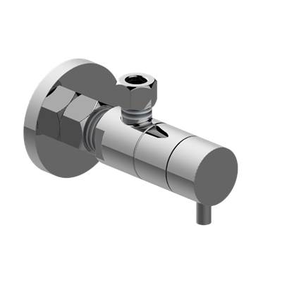 Graff M E Terra Angle Stop - Decorative Handle in Brushed Chrome