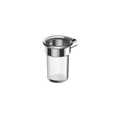Graff Phase Terra Toothbrush Holder and Tumbler in Brushed Chrome