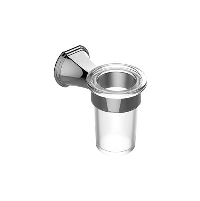 Graff Finezza UNO Toothbrush Holder and Tumbler in Brushed Chrome