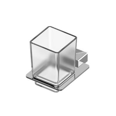 Graff Incanto Toothbrush Holder and Tumbler in Chrome Brushed