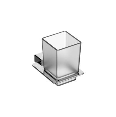 Graff Incanto Toothbrush Holder and Tumbler in Brushed Chrome