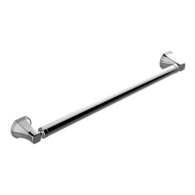Graff Finezza UNO 24" Grab Bar in Polished Chrome with Matte Black Handle