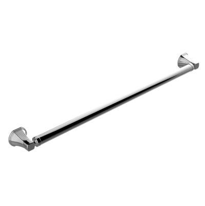 Graff Finezza UNO 32" Grab Bar in Polished Chrome with Matte Black Handle