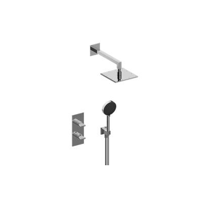 Graff Shower System Kit - Thermostatic - Shower with Handshower in Brushed Chrome
