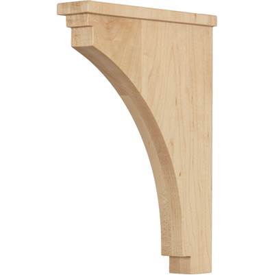 Hardware Resources Smooth Shaker Corbel - 1-3/4" W x 8" D x 11" H in White Oak