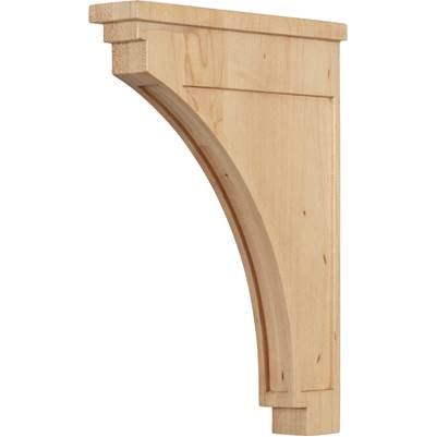 Hardware Resources Mission Corbel - 1-3/4" W x 8" D x 11" H in White Oak