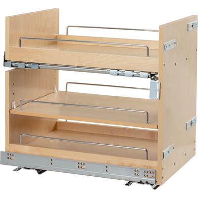 Hardware Resources Under Drawer Base Pullout - 14'' - Soft-Close No Wiggle in White Birch