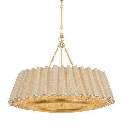 Hudson Valley Lighting Beechford Chandelier in Natural Woven