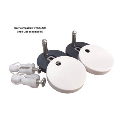 Icera Seat Bolt Assembly for S-230, S-236 - Pair in White