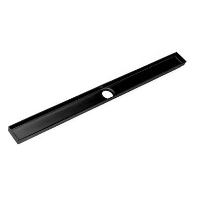 Infinity Drain Fixed Length 36" Linear Drain Channel - FX 65 Series in Matte Black