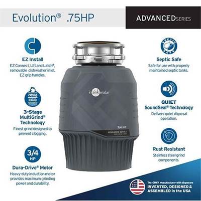 InSinkErator Evolution Garbage Disposal - 0.75 HP