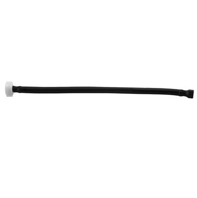 Jaclo Jacloflexe® 12" Flexible Braided Decorative Cover Toilet Supply Line - 3/8" O.D. x 7/8" I.D. - Plastic Nut in Black