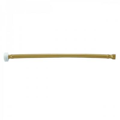 Jacloflex® Flexible Braided Toilet Supply Line - 3/8" O.D. x 7/8" I.D. x 20" - Plastic Nut in Stainless Steel Blonde
