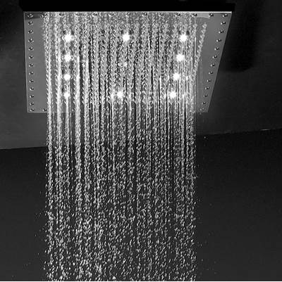 Jaclo QUADRATO 16" x 16" Rainhead - Chromatherapy Dream Light