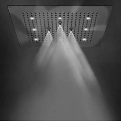 Jaclo 18" x 23" Flat Rainhead - Dual-Spray