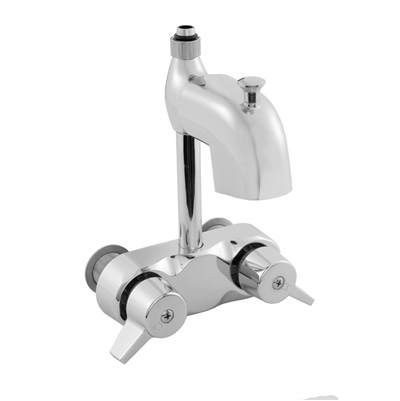 Jaclo Code Pattern Diverter Bath Faucet for Four-Legged Claw Foot Tubs