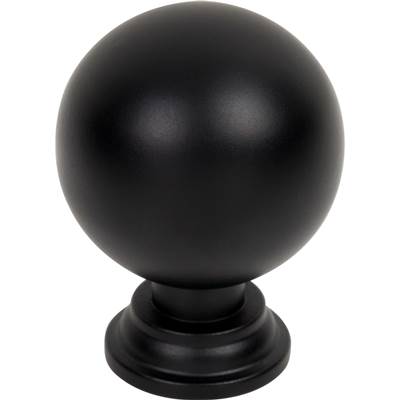 Jeffrey Alexander Davis Cabinet Knob - 1-1/8" in Matte Black