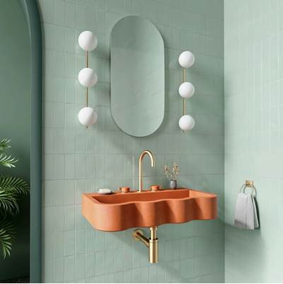 Kast Dune Wall Mount Bathroom Sink in Ash