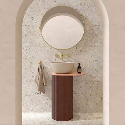 Kast Concrete Basins Orme Floorstanding Pedestal Basin - 21-5/8" x 15-3/4" in Black