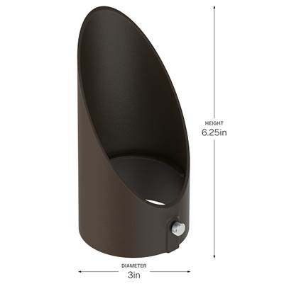 Kichler Lighting Varia Accent Light - Long Cowl - High Output in Antique Aged Bronze