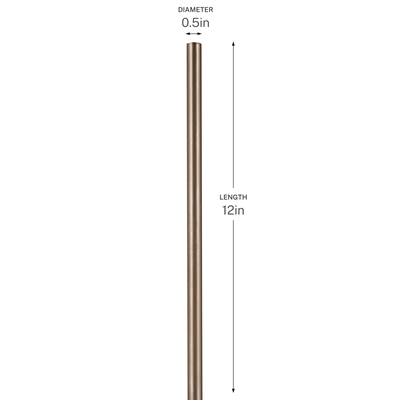 Kichler Lighting 12" Ceiling Fan Downrod in Lacquered Bronze