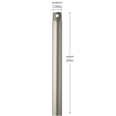Kichler Lighting 24" Ceiling Fan Downrod in Satin Nickel