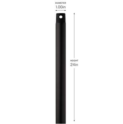 Kichler Lighting 24" Ceiling Fan Downrod in Satin Natural Brass