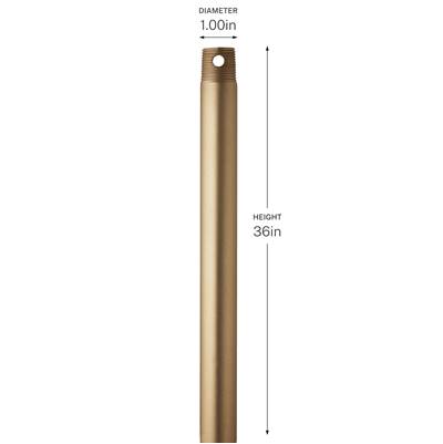 Kichler Lighting 36" Ceiling Fan Downrod in Champagne Bronze