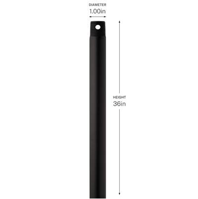 Kichler Lighting 36" Ceiling Fan Downrod in Satin Natural Brass