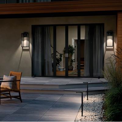 Kichler Branner Outdoor Wall XL in Black Textured