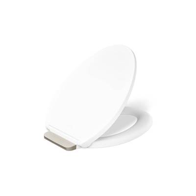 Kohler Glissade Elongated Toilet Seat - ReadyLatch - Quiet-Close in Brushed Nickel