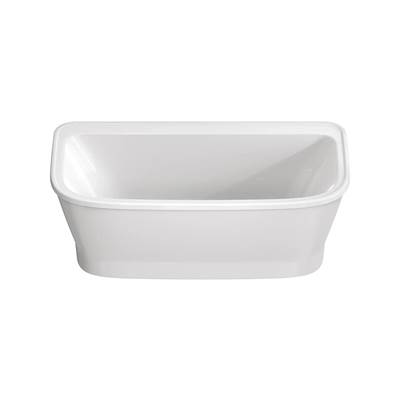 Maidstone Brecken Soaking Bathtub - 60 x 34 Inches - White Drain and Overflow