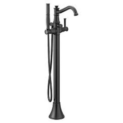 Moen Belfield One-Handle Floor Mount Tub Filler - Handshower - 1.75 GPM in Matte Black