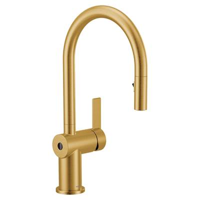 Moen Cia Touchless Pull-Down Kitchen Faucet - 1.5 GPM - MotionSense Wave and Power Clean in Brushed Gold