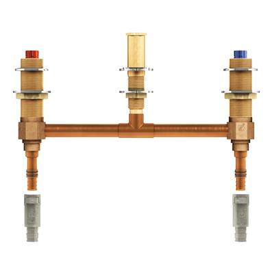 Moen M-Pact Roman Tub Rough In Valve - Two-Handle - 10-Inch Centers - 1/2-Inch PEX and Cold Expansion Adapters