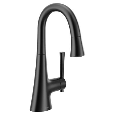 Moen Kurv Bar Sink Faucet - One-Handle High Arc - 1.5 GPM in Matte Black