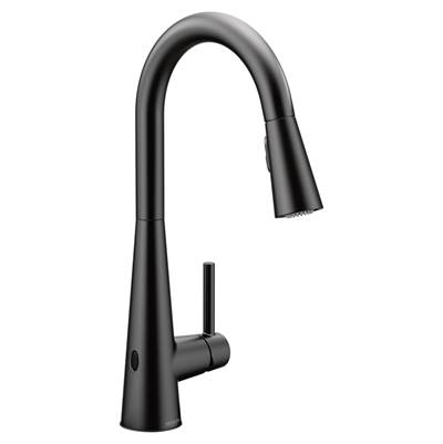 Moen Sleek Pull-Down Kitchen Faucet - Touchless - Single Handle - 1.5 GPM in Matte Black