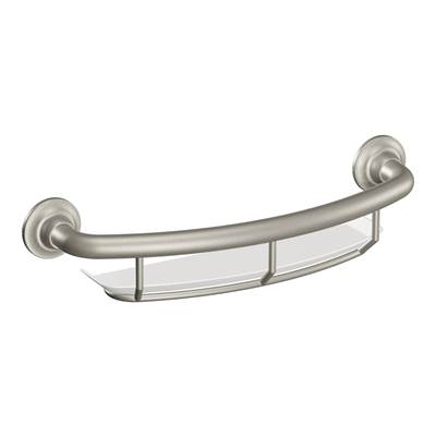 Moen Grab Bar 16" Shelf in Brushed Nickel